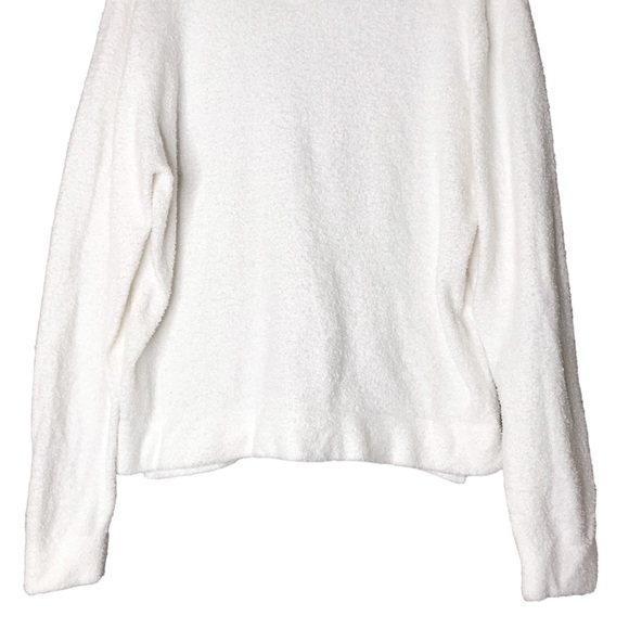 Large Winter White Knix Cozzzy Crew Top Pullover Fuzzy Shirt Lounge Plush - Picture 5 of 14